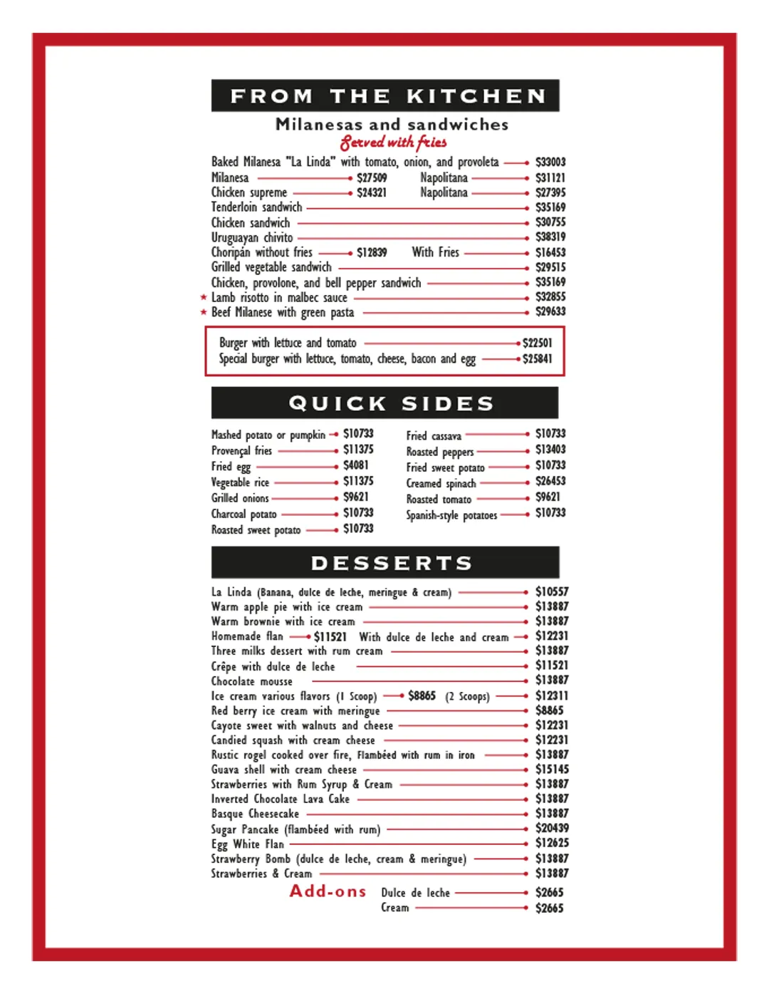 Menu — Page 5